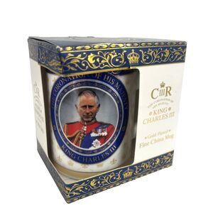 King Charles III Coronation Collectors Lippy Mug Souvenir Elgate Gold Plated NEW